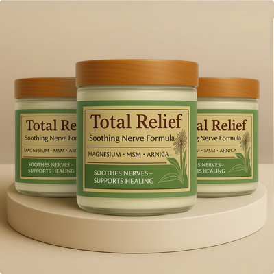 Total Relief - Magnesium Cream - Topical Lotion for Muscles, Joints & Legs - Magnesium Chloride with MSM, Arnica & B6