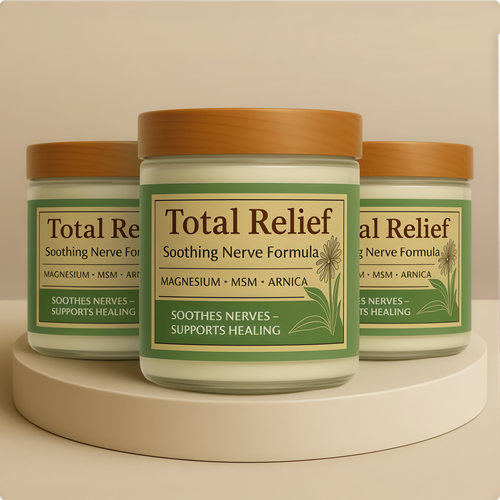 Total Relief - Magnesium Cream - Topical Lotion for Muscles, Joints & Legs - Magnesium Chloride with MSM, Arnica & B6